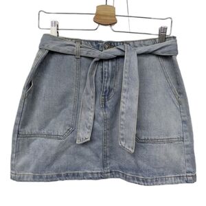 Forever 21 NWT Denim Patch Pocket Mini Skirt Sz L